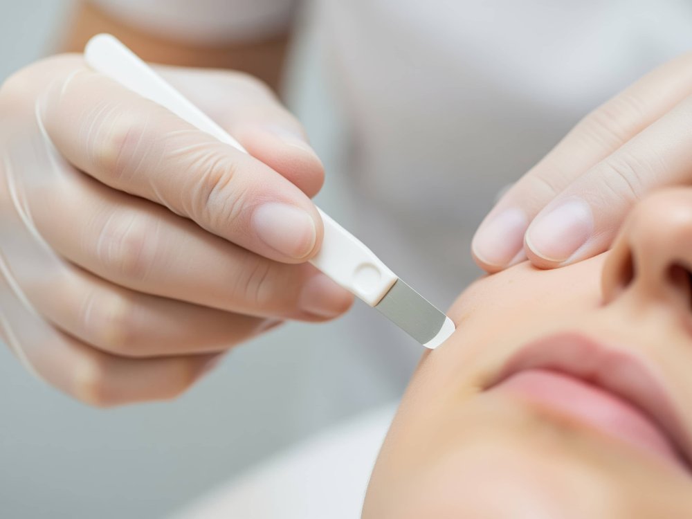 Professional dermaplaning treatment at Ella Beauty Skin Care in Newark, NJ