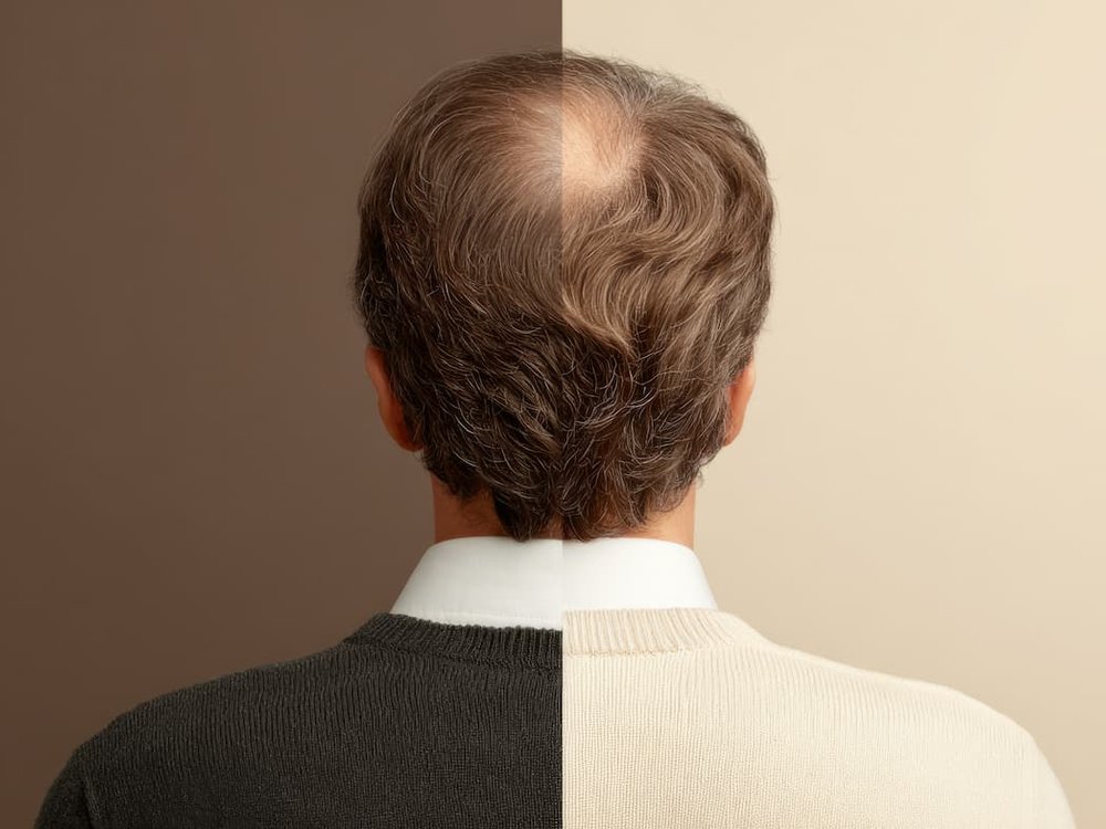 Hair regeneration therapy before and after results at Ella Beauty Skin Care in Newark, NJ